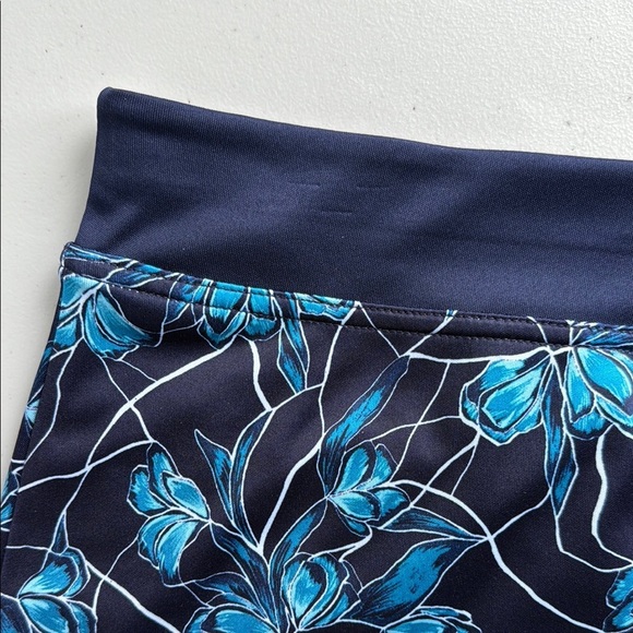 PGA Tour Floral Navy Athletic Skort Mini Skirt A-Line Golf Tennis Running - Picture 3 of 14
